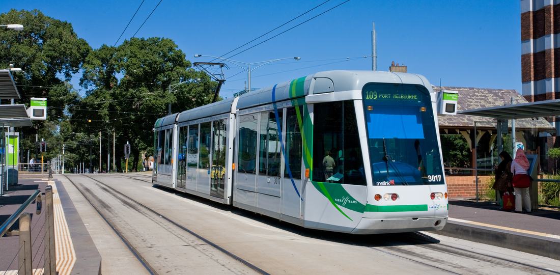 A tram in Melbourne