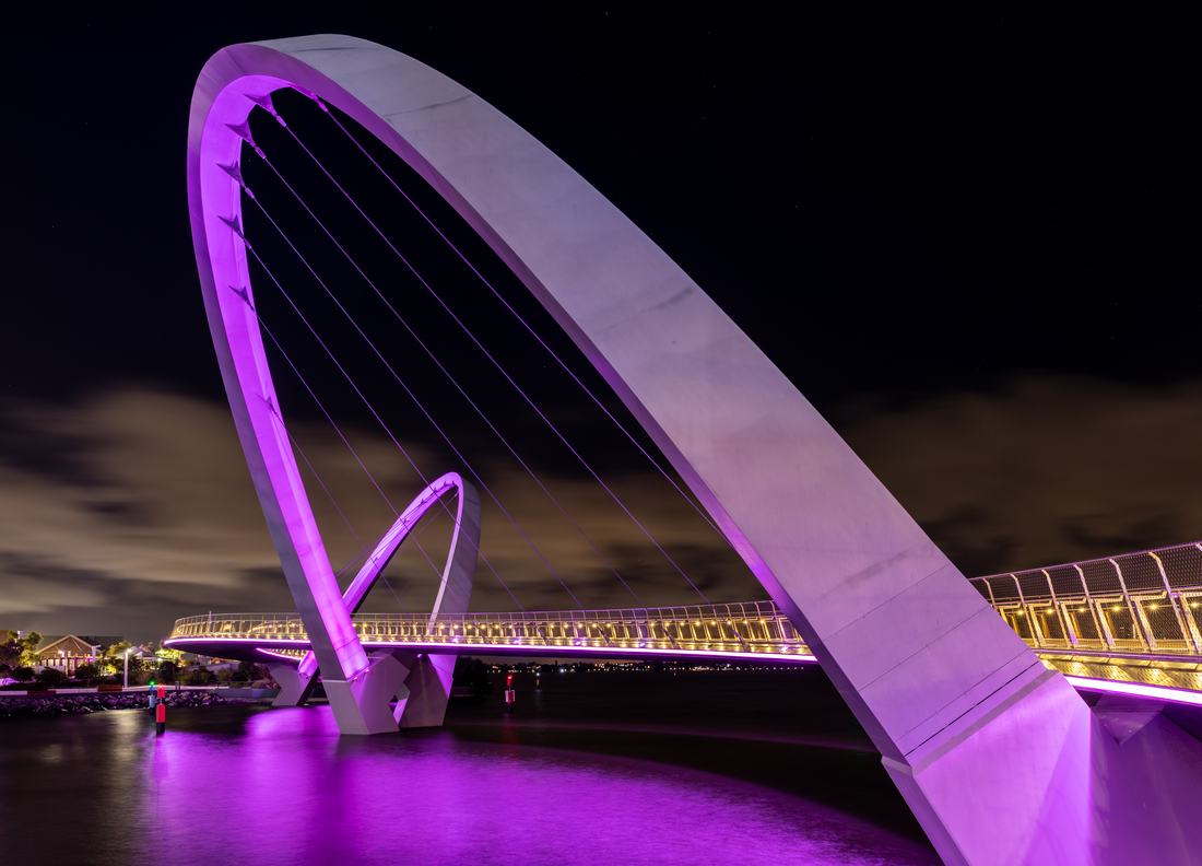 The Elizabeth Quay Bridge in Perth